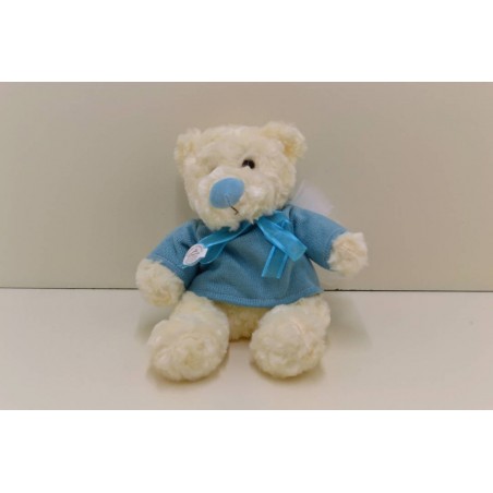 Grand ours peluche pull bleu
