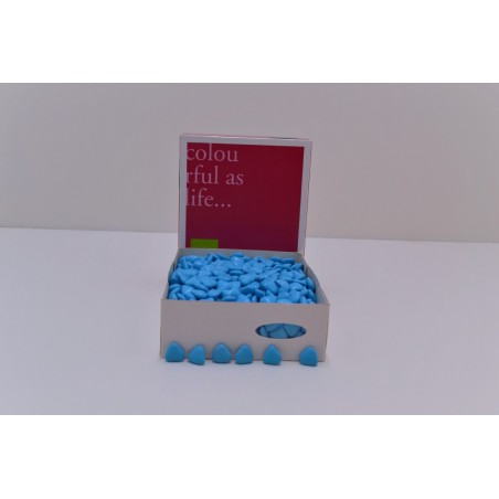Dragées coeur chocolat turquoise 1KG