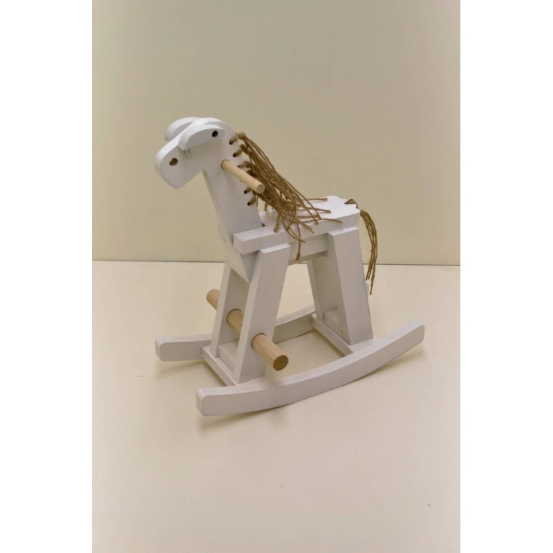 cheval bascule blanc