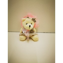 ours beige porte clef fille