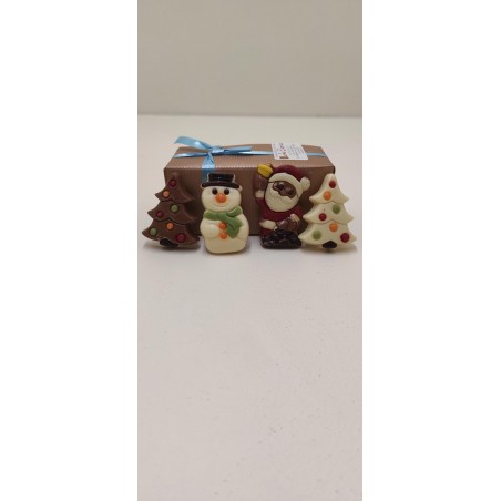 Figurine de Noël en assortis (Ruban Vert Foncé)