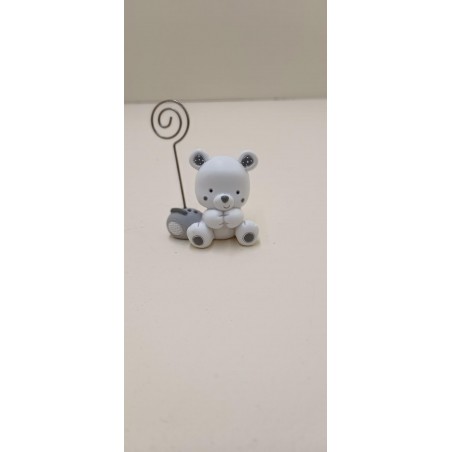 ours blanc avec radio non garni