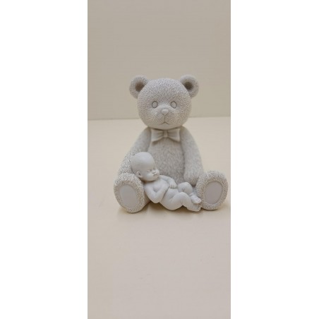grand ours blanc avec bébé non garni