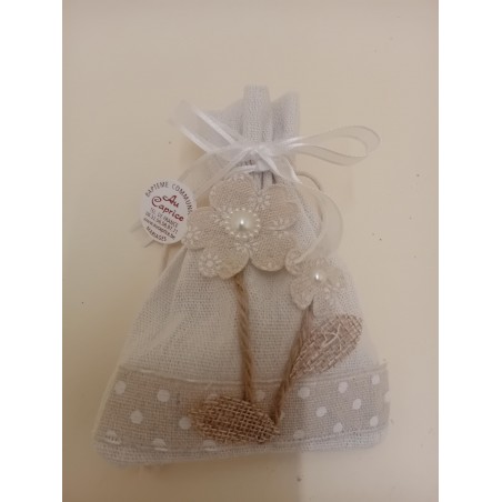 SACHET jute fleur