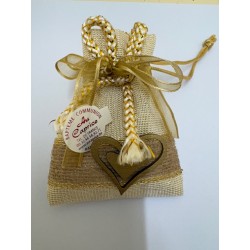Sachet jute avec coeur